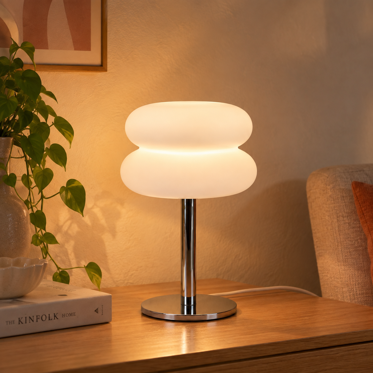 Lampe de chevet bauhaus sur pied métal - fiche technique