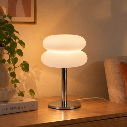 Lampe de chevet bauhaus sur pied métal - fiche technique