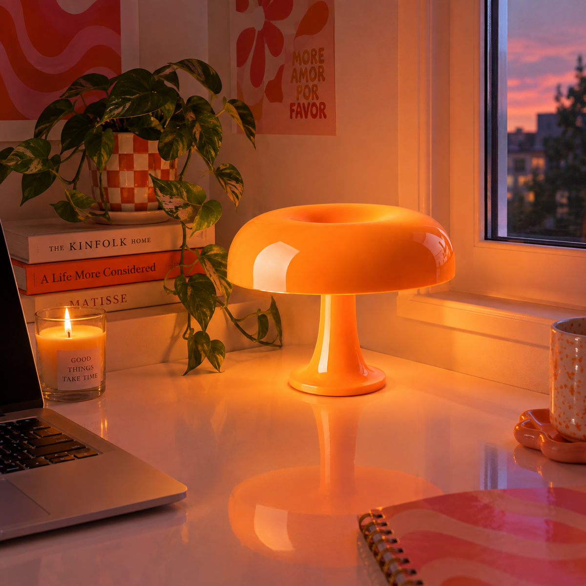Lampe de chevet champignon