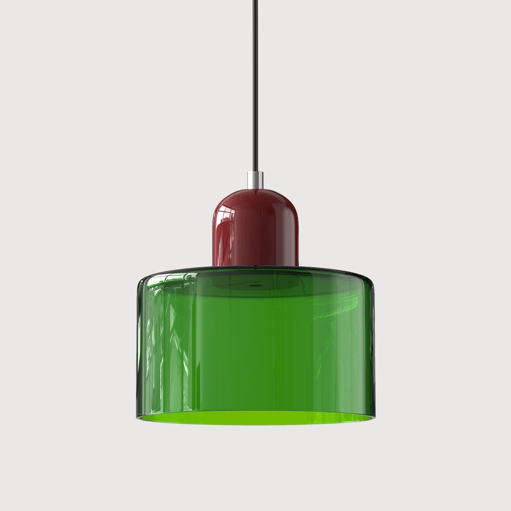 Suspension cylindrique nordique verte